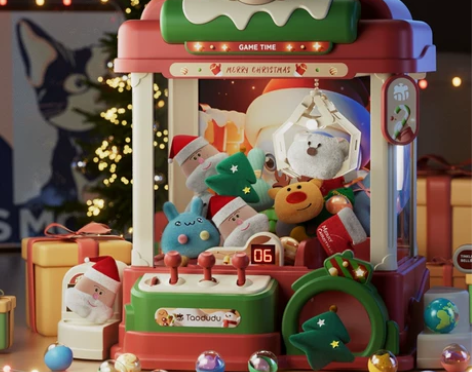 ?淘嘟嘟抓娃娃机过新年礼物小型家用大号扭蛋...