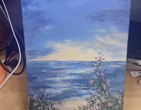 丙烯画 尺寸可定制 纯手绘 苹果原相机无美...