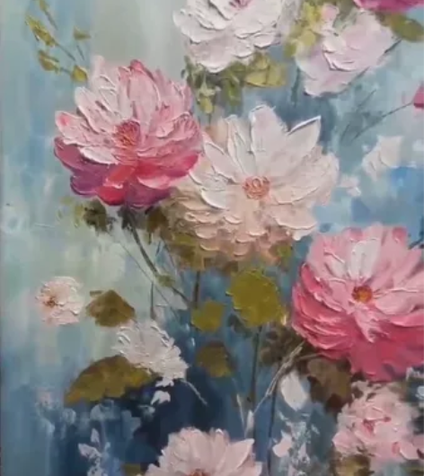 现代家居装饰画3D厚油花，玄关 客厅 卧室...