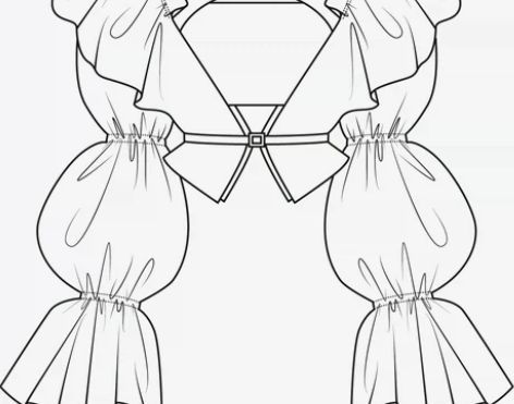 ‖服装款式图‖ 服装线稿‖ AI矢量图绘制...