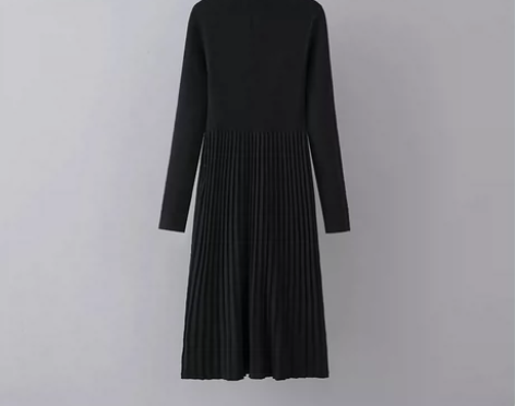#时髦穿搭达人推荐 绝美仙女打底裙半高领针...