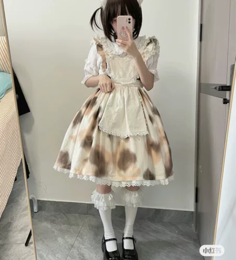 出 虎斑猫三花背带set m码  单裙子 ...