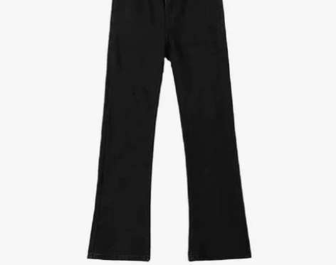 美式复古做旧宽松直筒黑色牛仔裤男女ins阔...