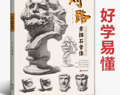对路素描石膏像临摹范本头像人头肖像五官结构...