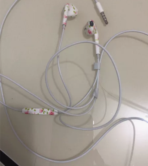 水转印草花耳机做工非常漂亮，音质也美，通用...