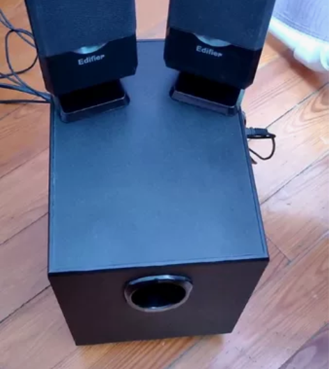 漫步者重低音音箱 线控连接 2.1声道无蓝...