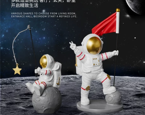 北欧轻奢家居宇航员摆件创意办公室酒柜装饰品...