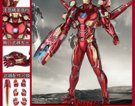 钢铁侠手办人偶关节可动复仇联盟动漫玩具摆件...