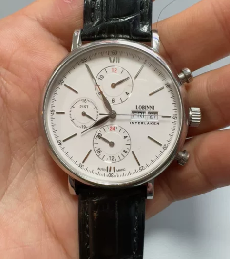 罗宾尼男士真皮带全自动机械手表 感兴趣的话...