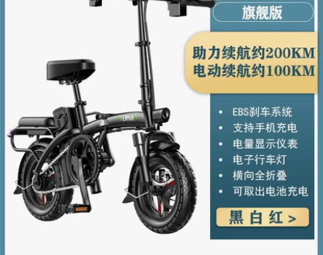 【年货价】德国名顶折叠电动自行车小型电动车...