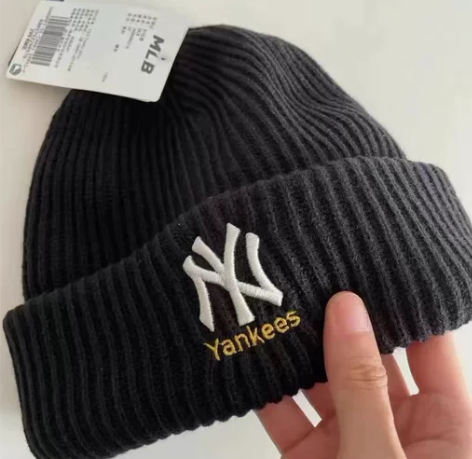 MLB毛线帽 洋基队针织帽MLB冷帽LA刺...