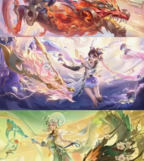 v区 龙年限定皮肤 赵云 孙策 孙尚香 安...