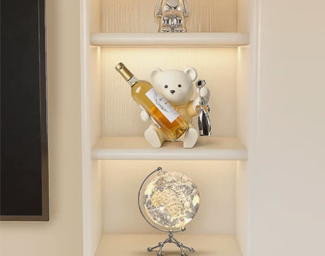 酒柜摆件 酒柜酒架现代暴力熊创意玄关柜乔迁...