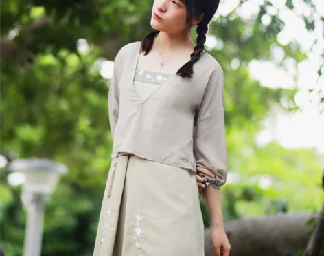 【纤云护】徐娇织羽集日常汉元素服吊带裙防晒...