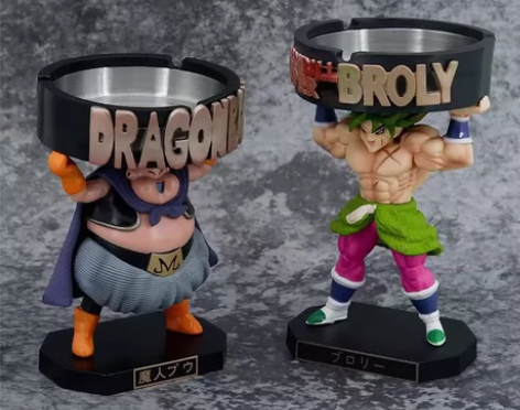 七龙珠魔人布欧胖布欧布罗利烟灰缸盒装手办车...