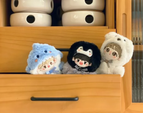 可爱10cm棉花娃娃衣正常体/海星体毛绒卡...