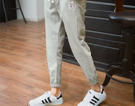 休闲裤男束脚哈伦裤九分裤宽松运动裤工装裤男...