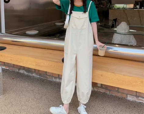 通勤新款上市高腰优质常规精品甩卖口袋连体衣...