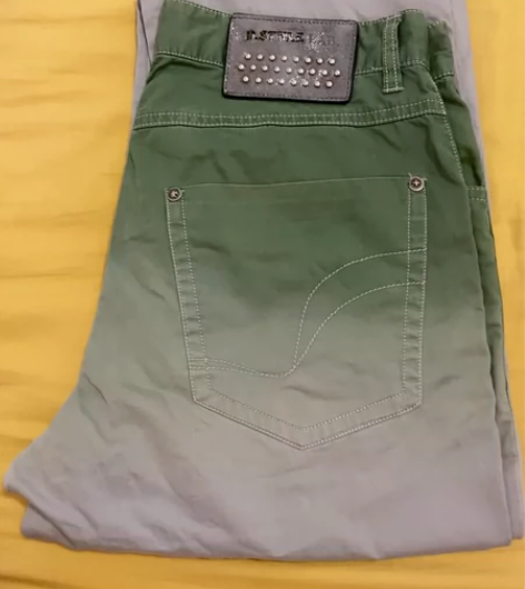 潮牌渐变色休闲裤 潮流裤子 薄款 微微弹力...