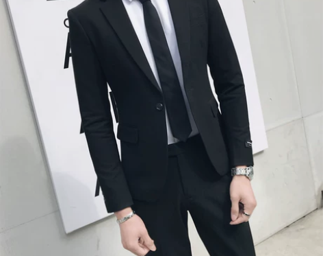 春季休闲西服男青年修身潮流韩版职业商务正装...