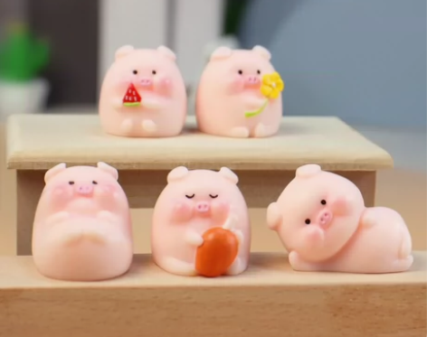 【捡漏包邮12.8一套】可爱猪猪创意桌面装...