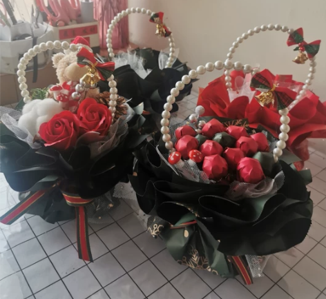 可预订～2023网红小花篮圣诞节花束创意礼...