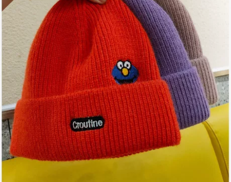 全新包邮出秋冬新款针织毛线帽子女时尚字母小...