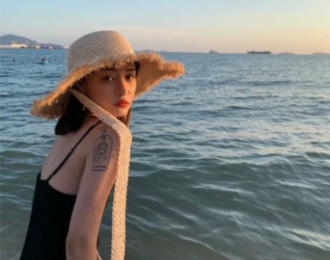 夏季防紫外线大檐草帽手工编织海边度假沙滩帽...