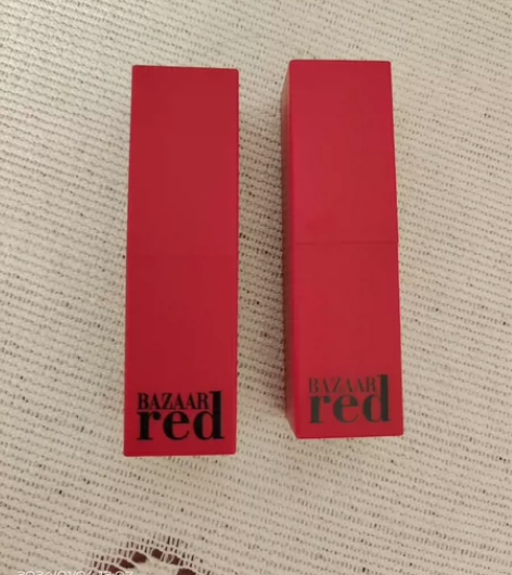 正品芭莎红口红，有正红色和豆沙色两个颜色，...