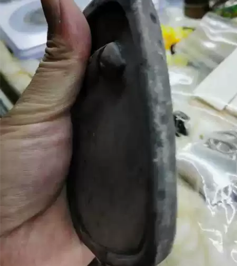 清末民国时期雕寿桃小端石砚1方!文房四宝之...