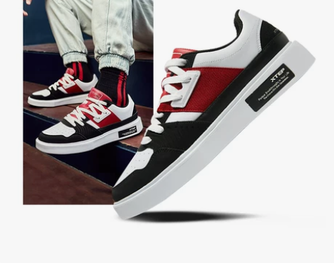 特步男鞋板鞋男冬季潮鞋男士运动鞋机能滑板鞋...