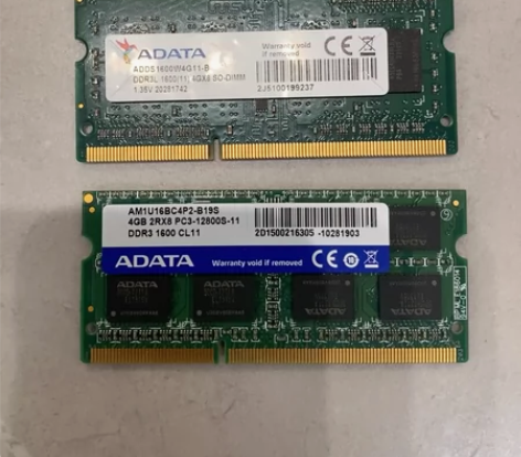 威刚笔记本电脑内存4Gddr1600，两个...