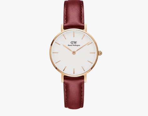 【新年限定】dw手表女 28mm红色皮带石...