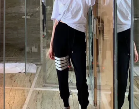 TB春秋卫裤男士休闲裤束脚修身运动长裤子女...