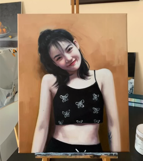 纯手绘写实肖像油画定制 真人照片人物人像头...
