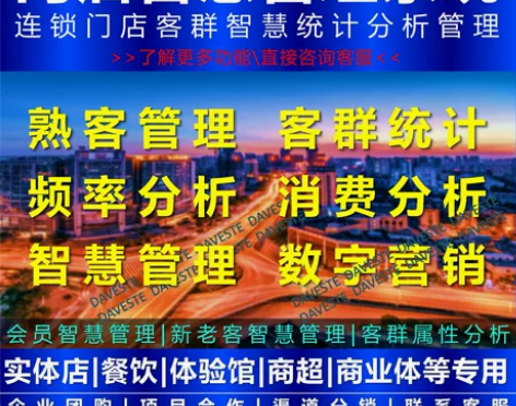 智慧门店铺客流群熟老客ai分析提醒回头客属...