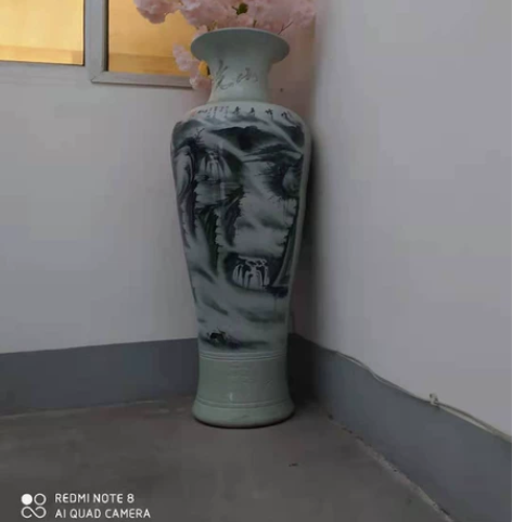 高1米2景德镇装饰花瓶一对  闲置出售 尽...