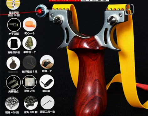 高精度不锈钢小象追龙扁皮弹弓成人实战送扁皮...