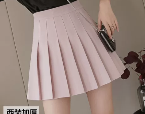 黑色百褶裙女秋冬半身裙夏2022新款高腰显...