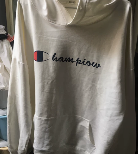 champin外套男士上装卫衣外套白色宽松...