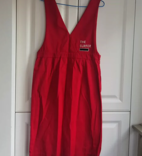 时尚休闲红色背带长裙  165码 感兴趣的...