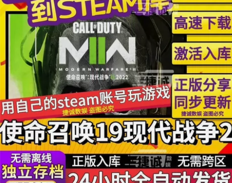 使命召唤19现代战争2steam正版COD...