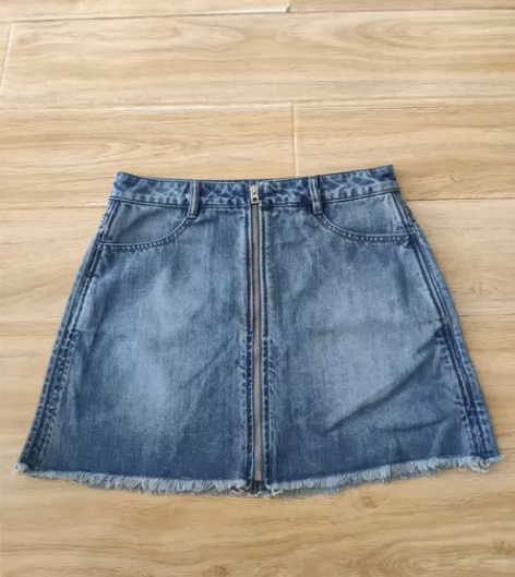 拉夏贝尔旗下品牌7M全新M码高腰无弹力牛仔...