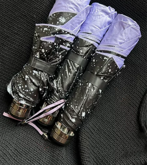 正品包邮天堂伞全新手动三折伞淡紫色晴雨伞轻...