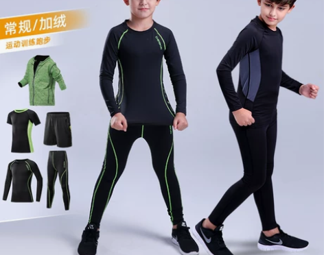 【狂欢价】儿童紧身衣训练服秋冬运动套装打底...