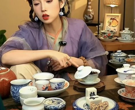 景德镇手工镂空玲珑瓷功夫茶具家用陶瓷盖碗 ...