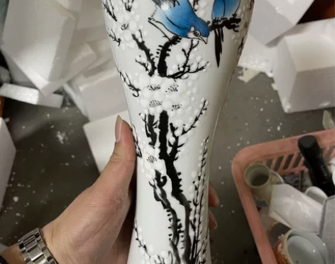 景德镇手绘陶瓷花瓶艺术瓷美人瓶全手绘 全新...