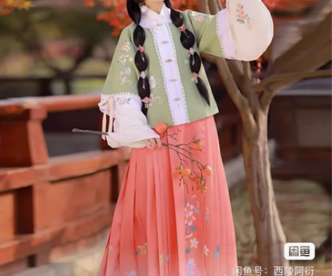 月溪阁原创三件套汉服花兔绣花 参考身高15...