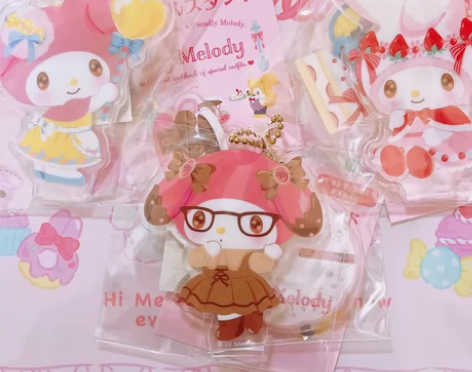 三丽鸥美乐蒂生日亚克力立牌挂件摆件 专柜购...