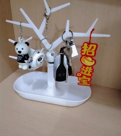 门口挂放钥匙置物架桌面收纳盒化妆品托盘客厅...